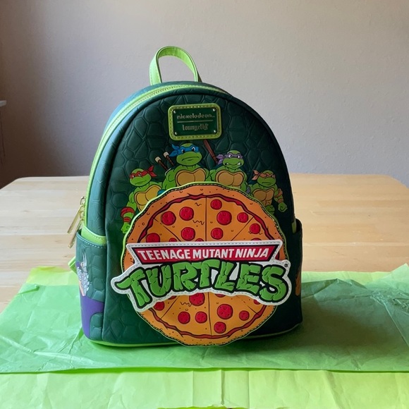 🐢🍕🐢 LOUNGEFLY TEENAGE MUTANT NINJA TURTLES BACKPACK 🍕🐢🍕 NWT 🐢🍕🐢 - Picture 8 of 16